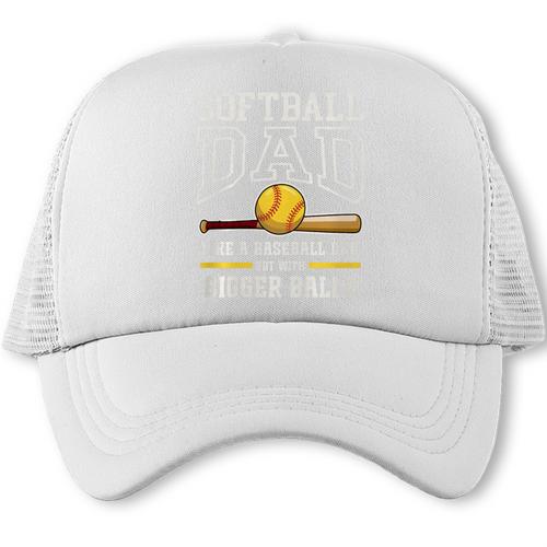 Softball Dad Sports Humor Like Baseball Dad With Big Balls Premium Tri-Blend Trucker Cap - Sportilla
