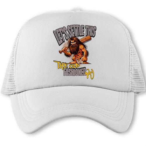 Stoneage Caveman Neolithic History Baseball Dad Father Premium Trucker Cap - Sportilla