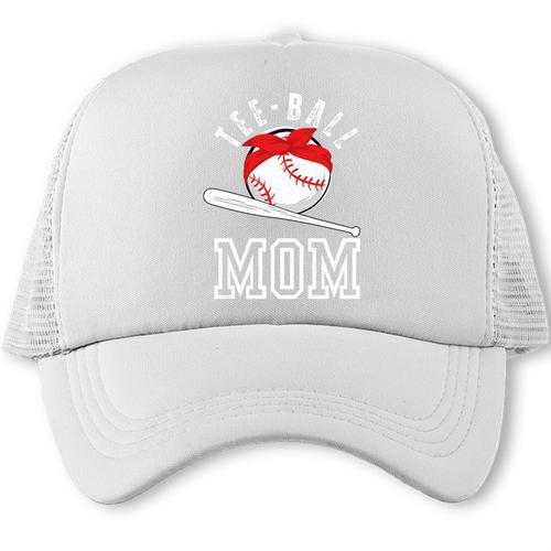 T-Ball Baseball Mom Teeball Mom Mother's Day 2024 Premium Trucker Cap - Sportilla