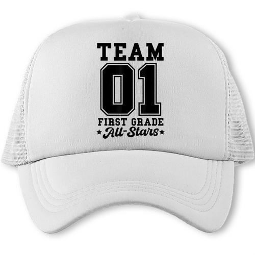 Team 1st Grade All-Stars Back To School Sports Jersey Trucker Cap - Savourry