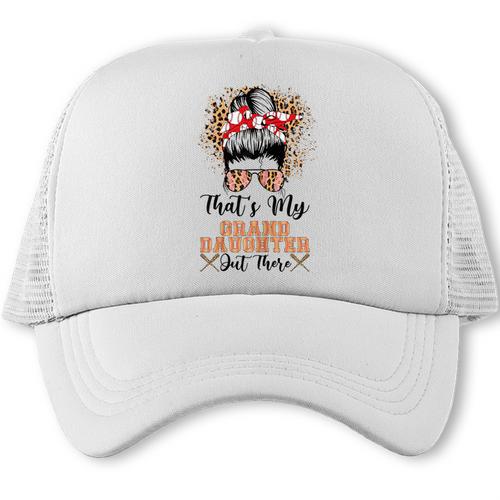 That's My Granddaughter Out There Baseball Mom Mother's Day Trucker Cap - Sportilla