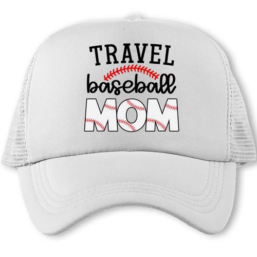 Travel Baseball Mom Sports Mom Baseball Mama Trucker Cap - Sportilla
