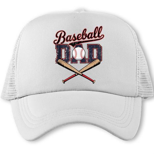 Vintage Baseball Dad For Game Day Father's Day Toddler Kids Trucker Cap - Sportilla