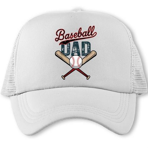 Vintage Baseball Dad Happy Fathers Day Players Toddler Kids Trucker Cap - Sportilla