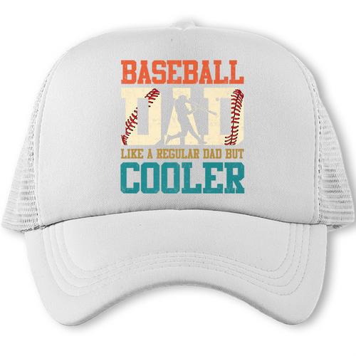 Vintage Baseball Dad Like a Regular Dad But Cooler Men Premium Trucker Cap - Sportilla