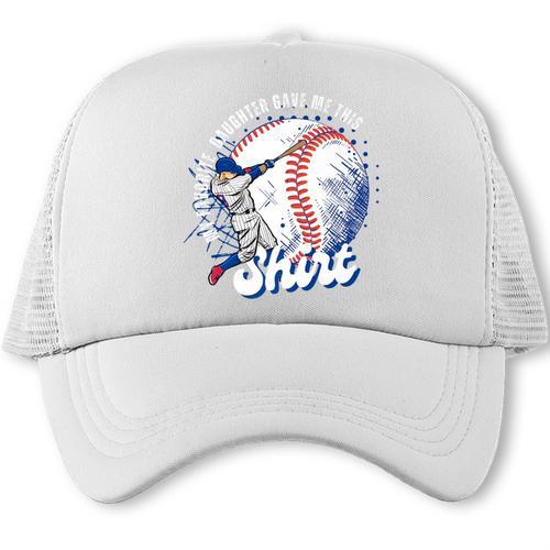 Vintage Baseball Dad Tee My Favorite Daughter Gave Me This Premium Trucker Cap - Sportilla