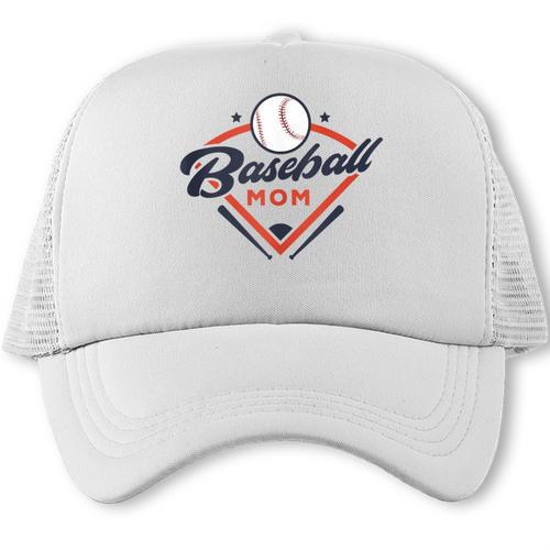 Vintage Baseball Mom Ballpark Momma Baseball Lover Trucker Cap - Sportilla