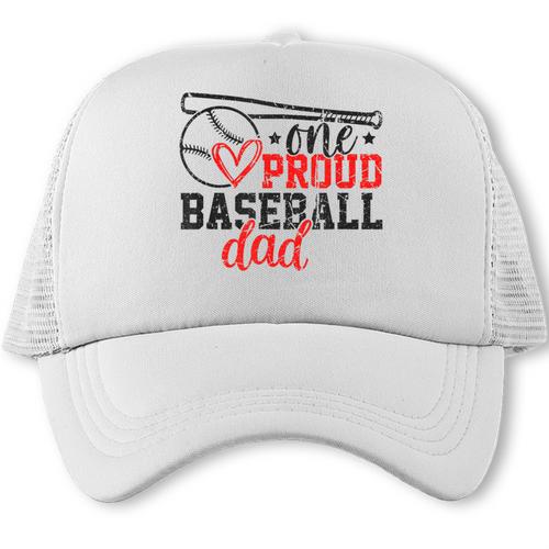 Vintage One Proud Baseball Dad Sporty Humor Trucker Cap - Sportilla