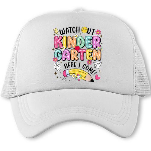 Watch Out KinderGarten Here I Come Shirt Kids Back To School Trucker Cap - Savourry