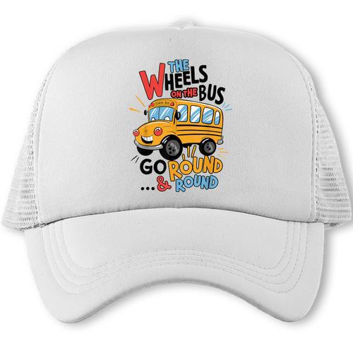 The Wheels On The Bus Toddler Kids Back To School Trucker Cap - Savourry