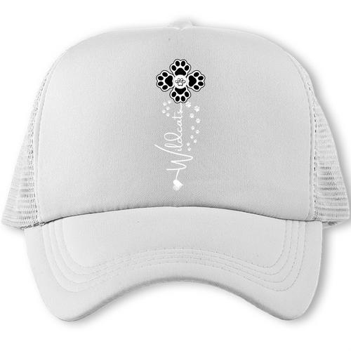Wildcats Flower Sports Fan Team Spirit Mascot Back To School Trucker Cap - Savourry