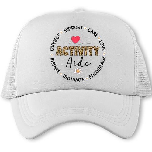 Women's Leopard Activity Aide Appreciation Week Back To School Trucker Cap - Savourry