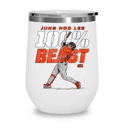 100 Beast Jung Hoo Lee San Francisco Baseball MLBPA Wine Tumbler - Sportilla