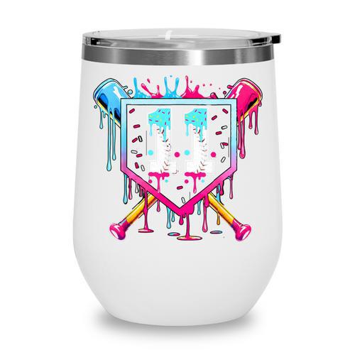 11th Birthday Boys Baseball Ice Cream Drip Boys Baseball Wine Tumbler - Sportilla