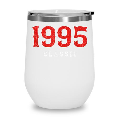 30 Year Old 1995 Classic Baseball Fan 30th Birthday Wine Tumbler - Sportilla