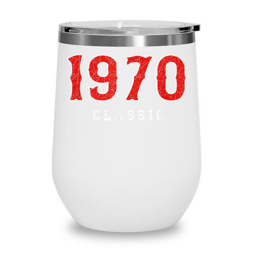 55 Year Old 1970 Classic Baseball Fan 55th Birthday Wine Tumbler - Sportilla