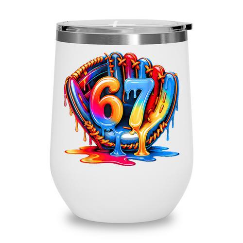 67 Drip Baseball Life Style 101 Apparel Youth Drip Kids Meme Wine Tumbler - Sportilla