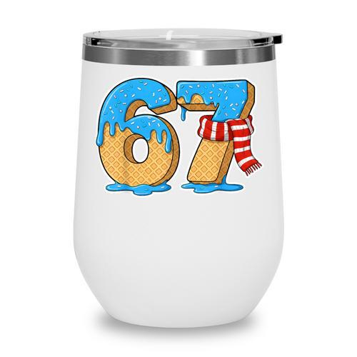 67 Ice Cream Drip Six Seven Baseball Drip 67 Boys Meme Wine Tumbler - Sportilla