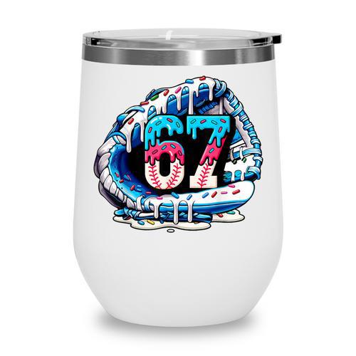 67 Meme Slang Baseball Glove Drip Ice Cream Six Seven 6 7 Wine Tumbler - Sportilla