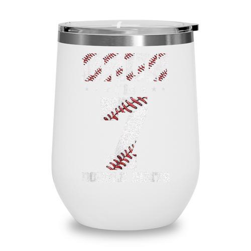 7th Birthday Baseball Bruh I'm 7 Double Digits 7 Years Old Wine Tumbler - Sportilla