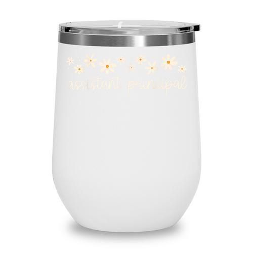 Assistant Principal Appreciation Flower Daisy Back To School Wine Tumbler - Savourry