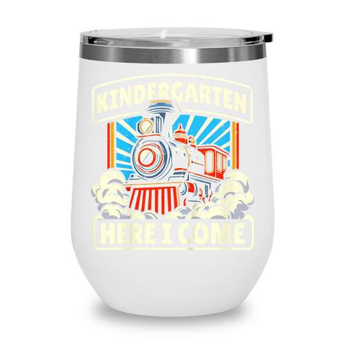 Back To School Kindergarten Here I Come Train Boys Girls Wine Tumbler - Savourry
