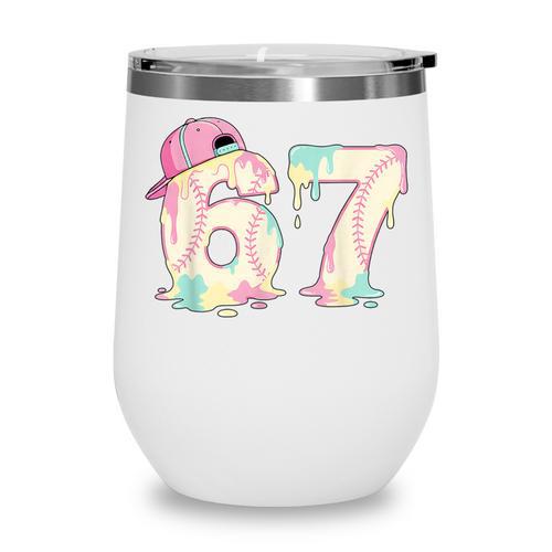 Baseball 67 Dripping Six Seven Drip Boys Gen Z Wine Tumbler - Sportilla