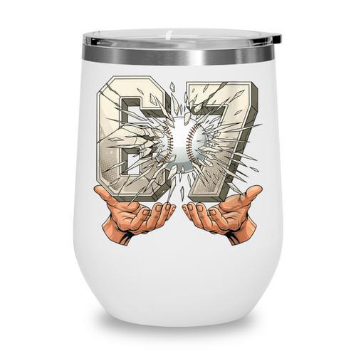 Baseball 67 Six Seven Gen Alpha Meme Wine Tumbler - Sportilla