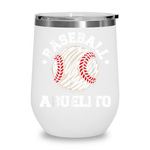 Baseball Abuelito Distressed Vintage Grandpa Game Day Wine Tumbler - Sportilla