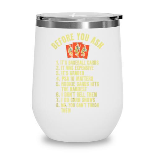 Baseball Card Collector Baseball Card Trading Wine Tumbler - Sportilla