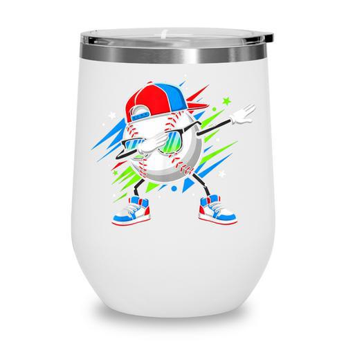 Baseball Dabbing Sports For Boys And Girls Game Day Wine Tumbler - Sportilla