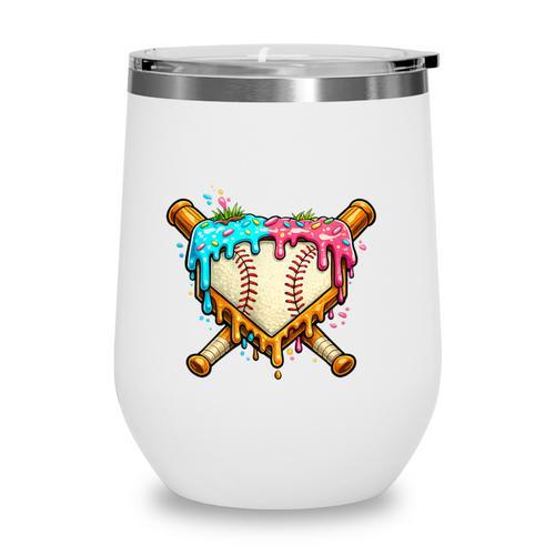 Baseball Drip For Boys Ice Cream Dripping Baseball Sport Wine Tumbler - Sportilla