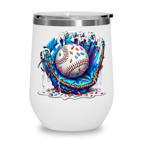 Baseball Drip For Boys Ice Cream Drip Youth Baseball Boys Wine Tumbler - Sportilla