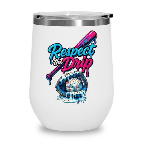 Baseball Drip Ice Cream Sprinkles Youth Boys Baseball Glove Wine Tumbler - Sportilla