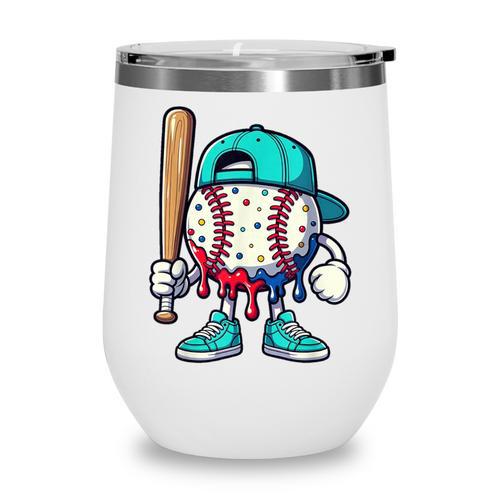 Baseball Drippy Style Apparel For Boys Youth Drip Baseball Wine Tumbler - Sportilla
