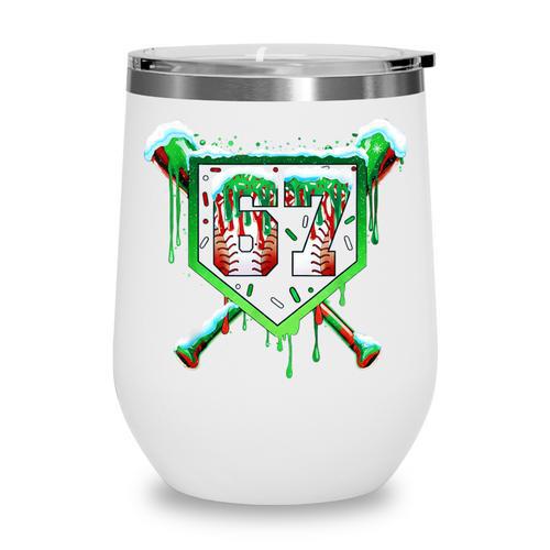 Baseball Ice Cream Drip Number 67 Six Seven Meme Christmas Wine Tumbler - Sportilla