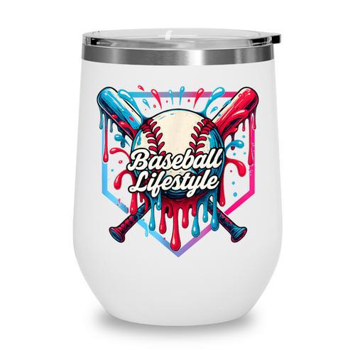 Baseball Lifestyle Shirt Youth Baseball Drip Icecream Boys Wine Tumbler - Sportilla