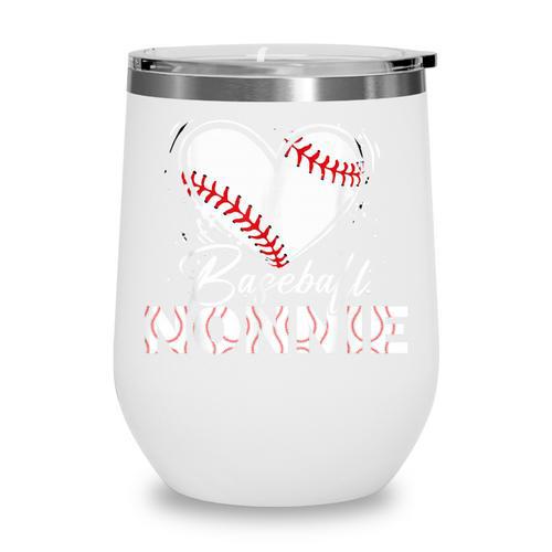 Baseball Nonnie Baseball Heart Wine Tumbler - Sportilla