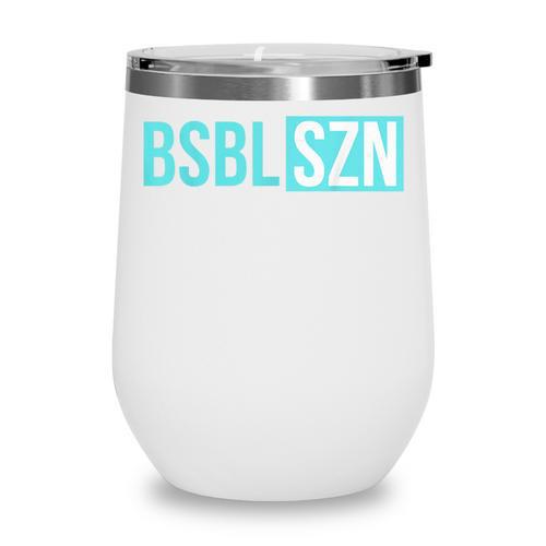 BSBL SZN Baseball Season Game Day Boys Girls Youth Wine Tumbler - Sportilla