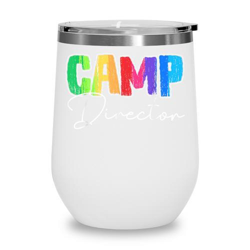 Camp Director Counselor Camper Camping Back To School Wine Tumbler - Savourry
