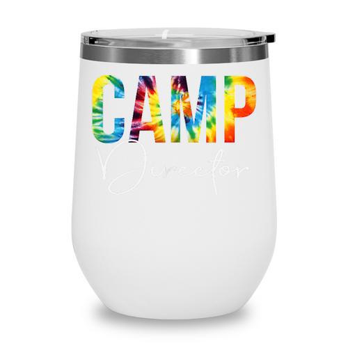 Camp Director Women Tie Dye Back To School Appreciation Day Wine Tumbler - Savourry
