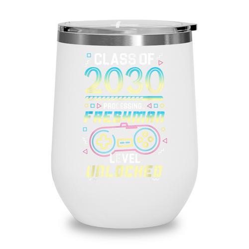 Class 2030 Gaming Freshman Level Unlocked Back To School Wine Tumbler - Savourry