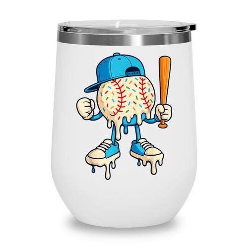 Cool Drip Baseball Shirt Youth Baseball Drip Wine Tumbler - Sportilla