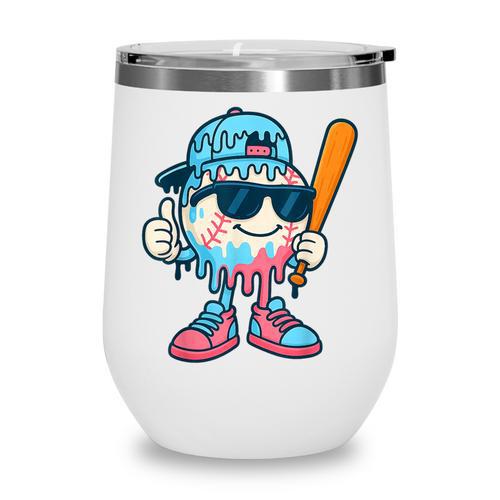 Cool Ice Cream Drip Baseball Drip For Boys Sports Kids Wine Tumbler - Sportilla