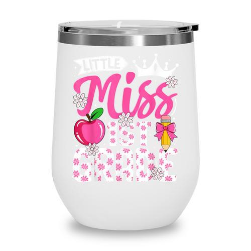 Cute Back To School 1st Grade Girls Kids First Day Of School Wine Tumbler - Savourry