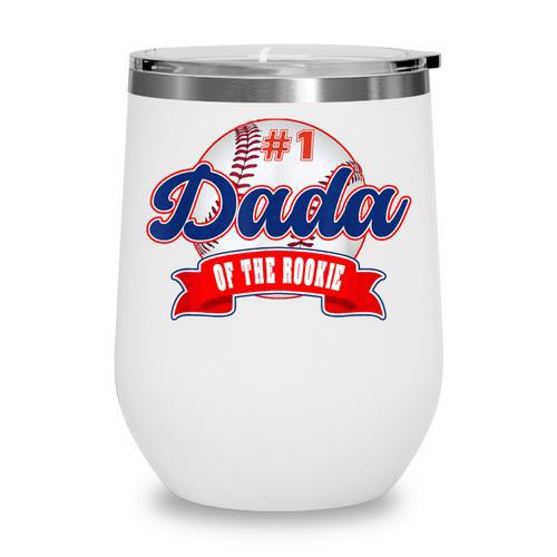 Dada Rookie Of Year 1st Birthday Baseball Theme Matching Wine Tumbler - Sportilla