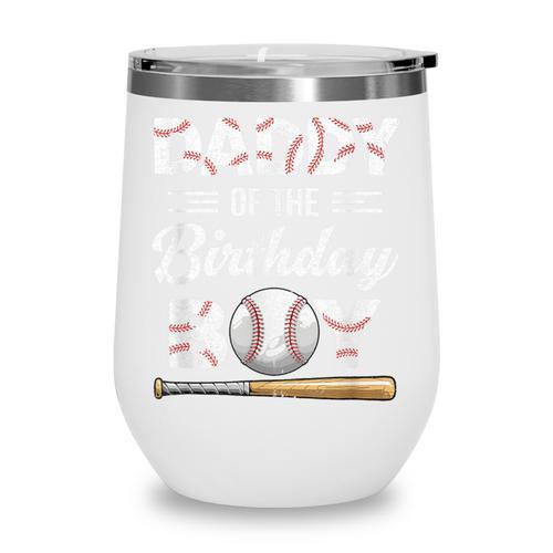 Daddy Of The Birthday Boy Baseball Matching Family Wine Tumbler - Sportilla
