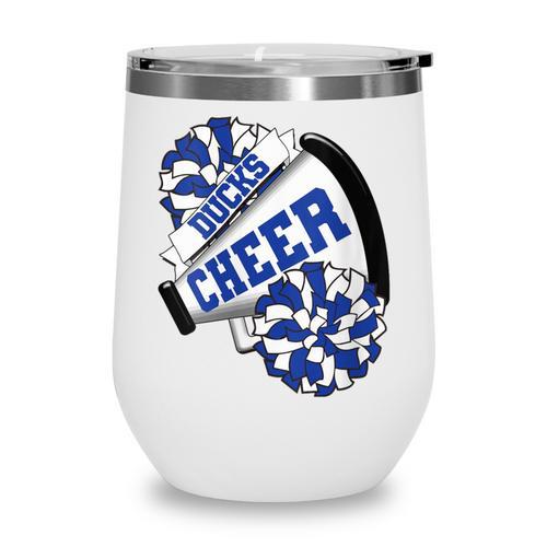 Ducks Cheer Back To School Cheerleading Spirit B Wine Tumbler - Savourry