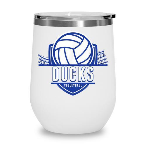 Ducks Volleyball Back To School Spirit B Wine Tumbler - Savourry