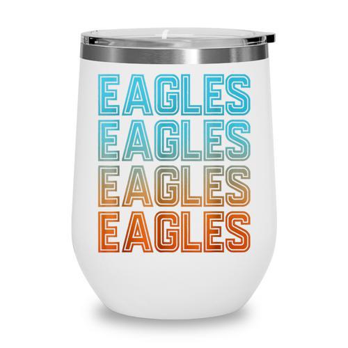 Eagle Mascot Back To School Spirit Kids Boys Girls Men Women Wine Tumbler - Savourry